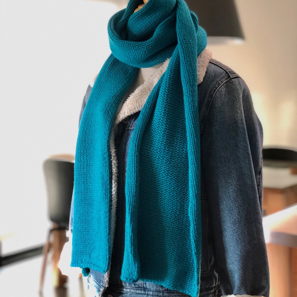 Marc Jacobs Unisex Knit Scarf Blue New with Tag